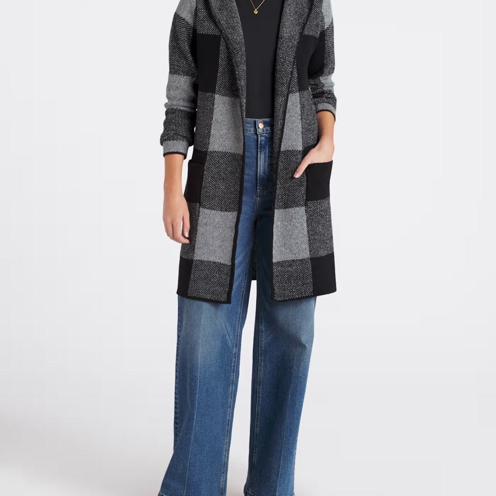 ⭐️Fortune + Ivy Plaid Open Front Cardigan⭐️